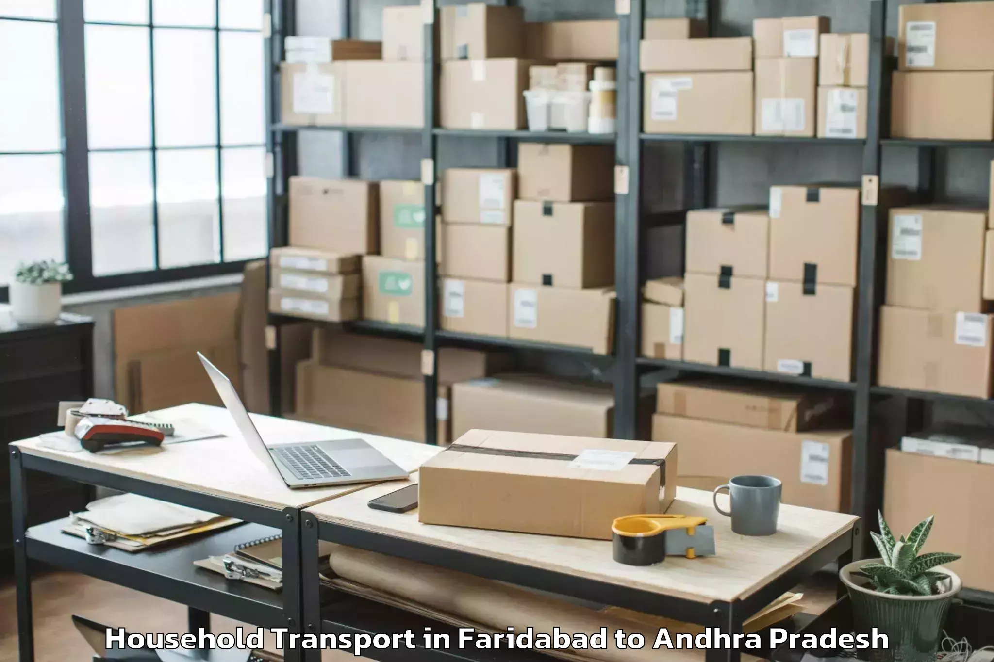 Trusted Faridabad to Tadikonda Household Transport